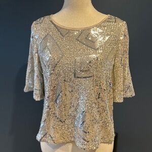 Sequin Skies are Blue Top